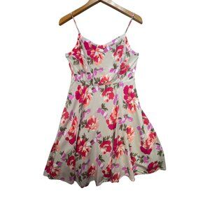 Old Navy Women's Cami Sundress Size M Pink Cream Floral Flowy Sleeveless Beach